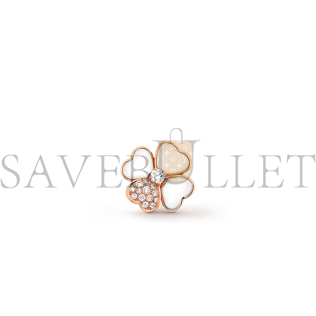 VAN CLEEF ARPELS COSMOS CLIP PENDANT, MEDIUM MODEL - ROSE GOLD, DIAMOND, MOTHER-OF-PEARL  VCARO5BV00